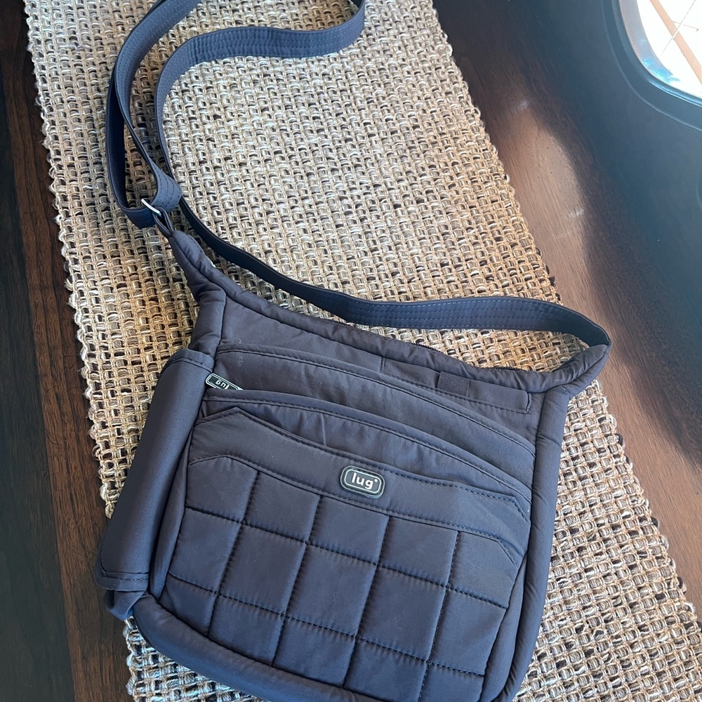 Lug Crossbody Purse Taupe Brown